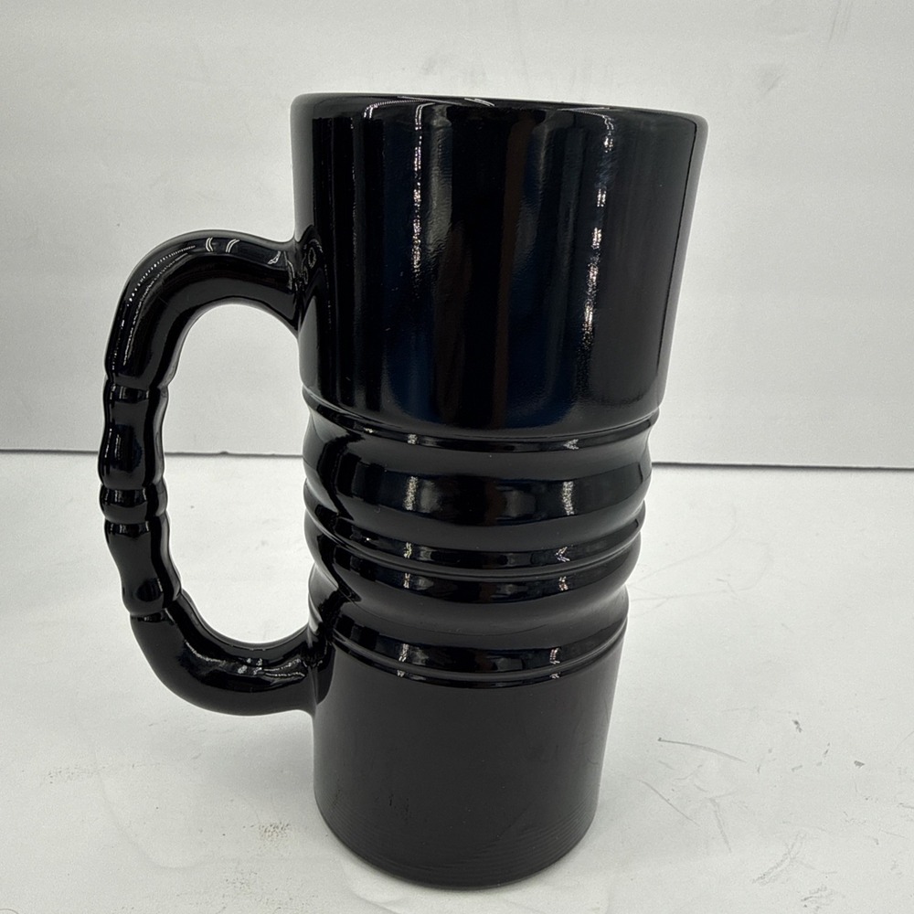 Set Of 4 Vintage Indiana Glass Tiara 10 Ounce Black Kahlua Mugs Glasses Cups